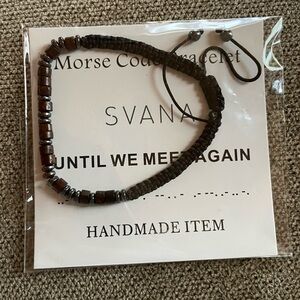 Dark Brown Morse Code Bracelet